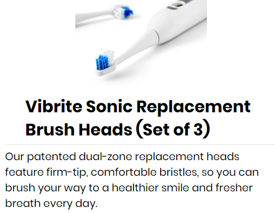 Smileactives Vibrite Sonic Replacement Brush