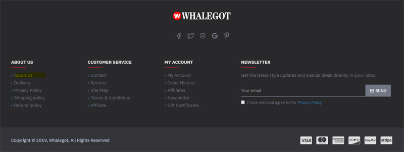whalegot about us page link
