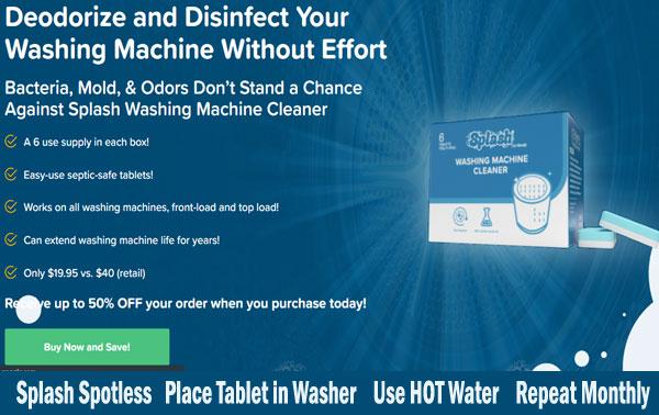 Splash Spotless  Washing Machine Cleaning Product
