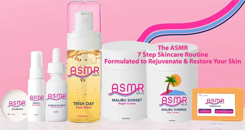 asmr 7 step skin care