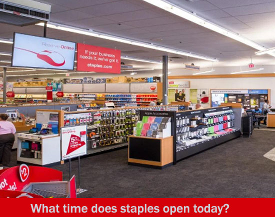 What time staples open today?