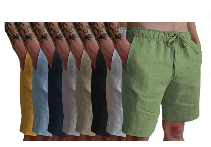 rigenill shop reviews: Men's Linen Shorts Summer Shorts 