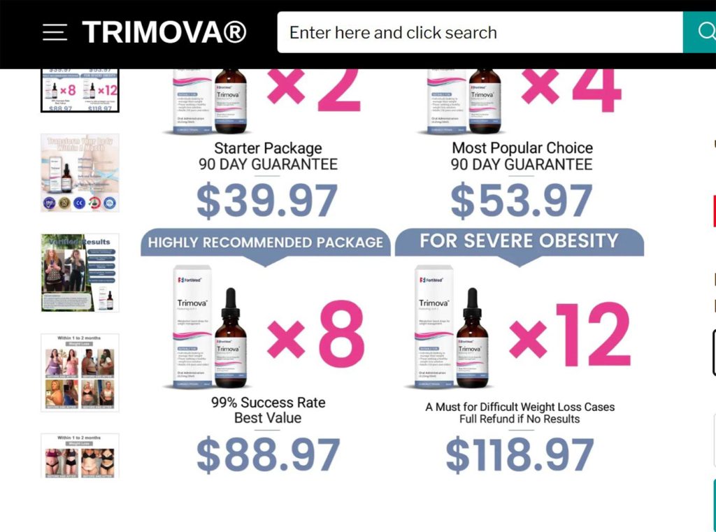بررسی قطره های کاهش وزن Trimova